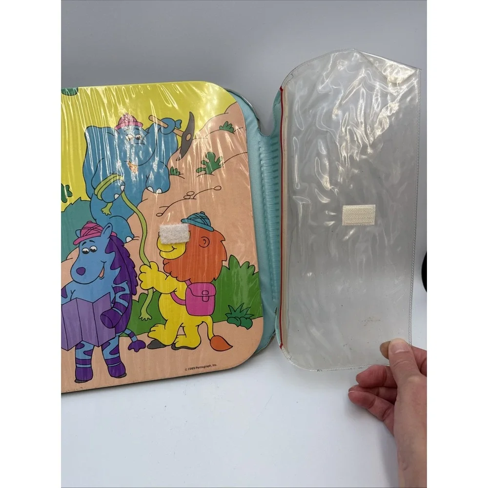 Safari Party Jr Organizer Binder Collectible Mead Corp School Used Vintage‎ 1989